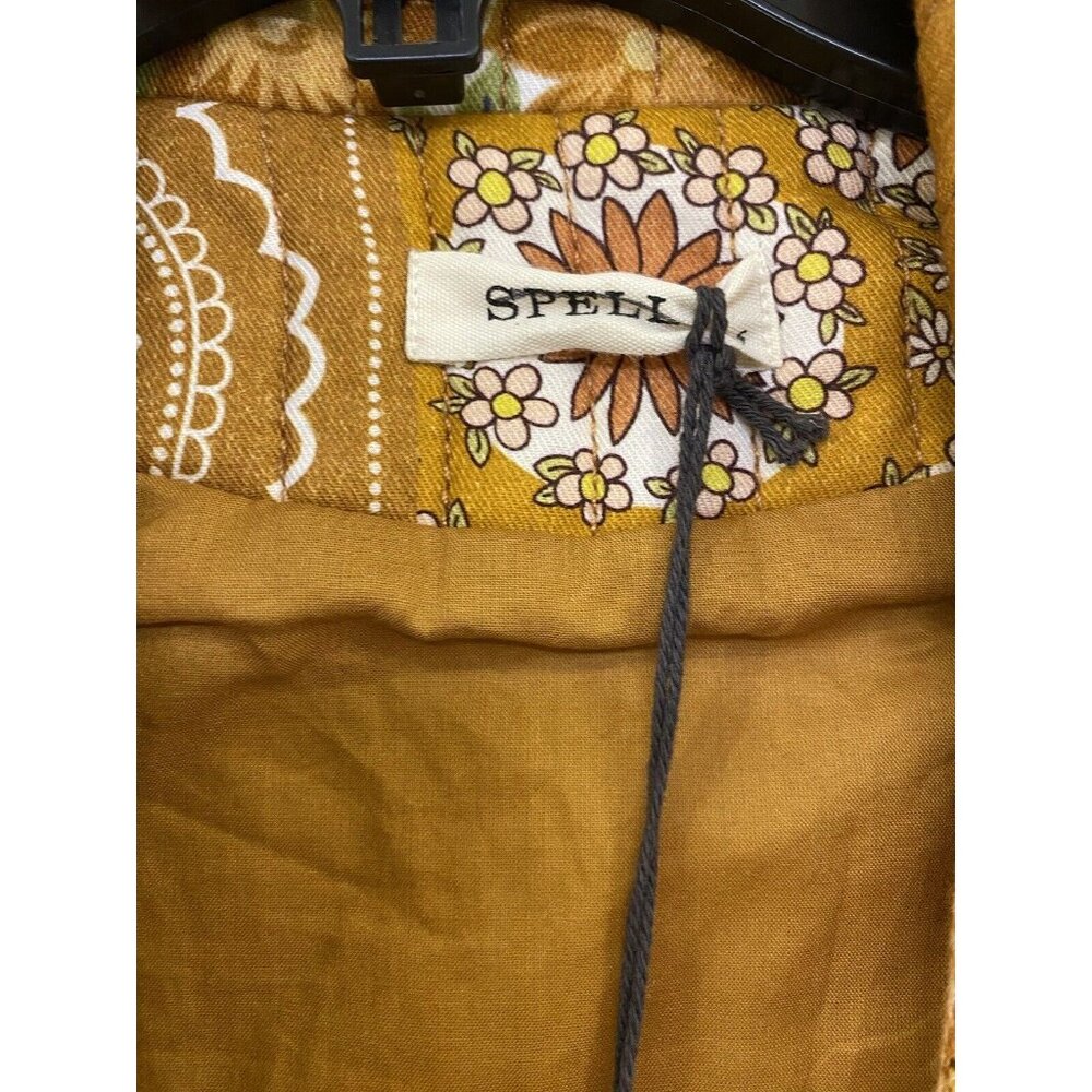 NWT Spell Patchwork Long Coat - Brown and White - Picture 5 of 10